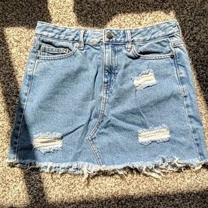 Denim mini skirt